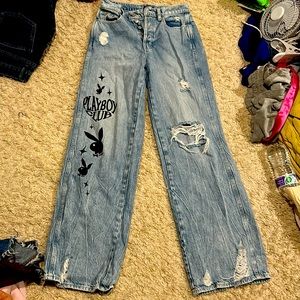 Playboy bunny PacSuns light blue Jeans